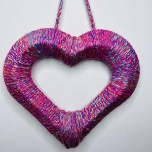 Yarn Heart Shaped Wreath